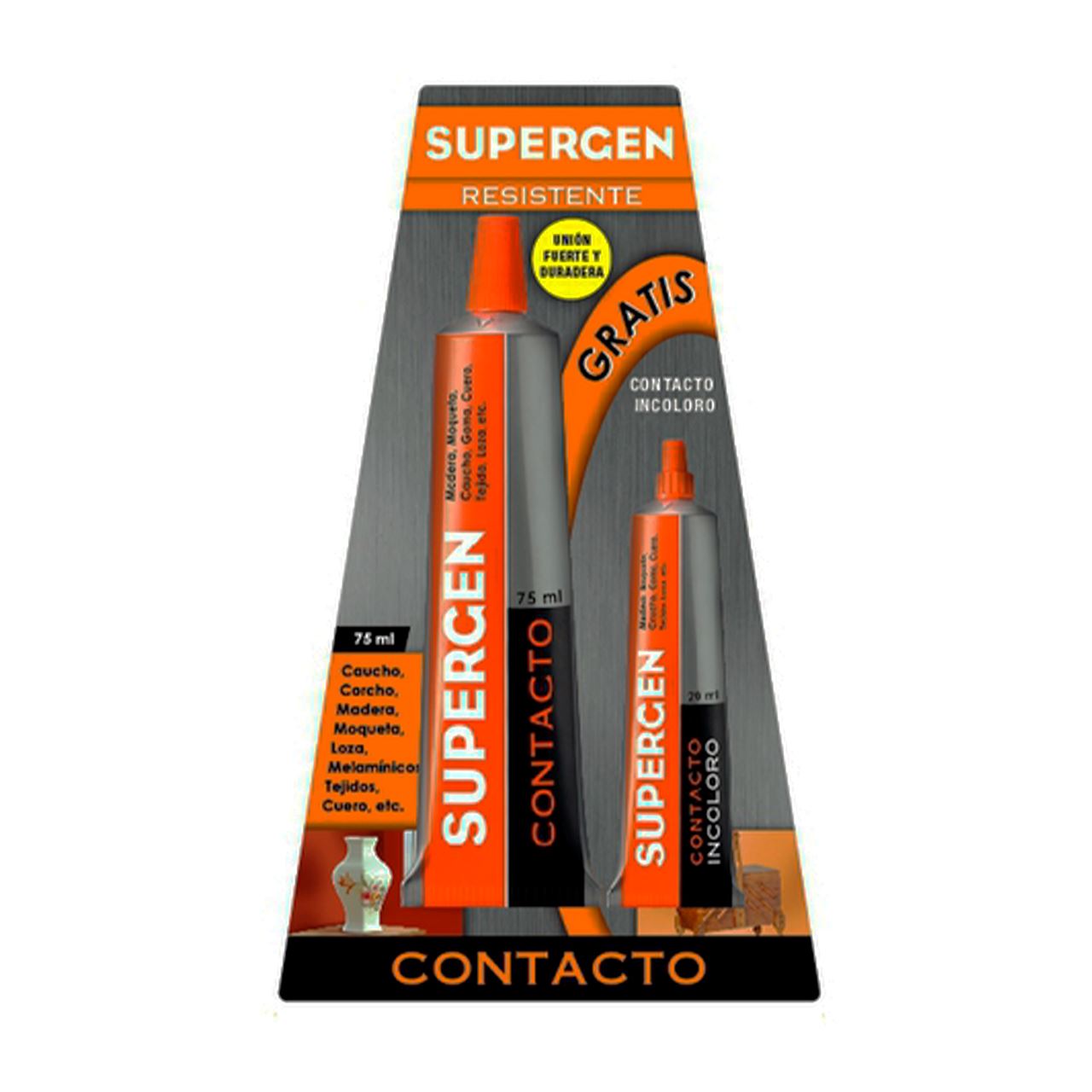 Supergen contacto 75 ml + incoloro 20 ml