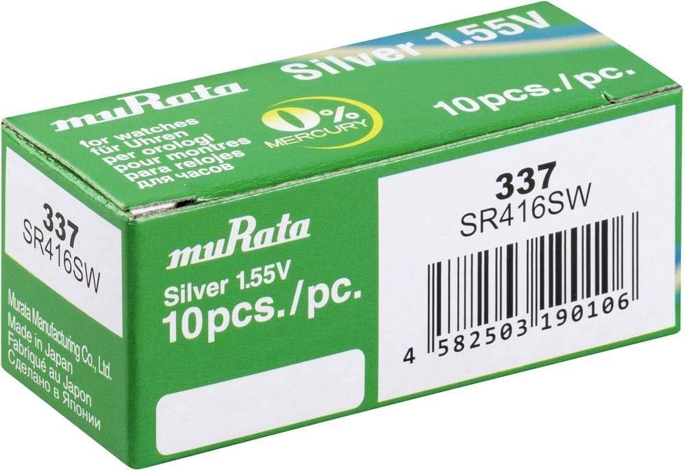 Murata 248383 SR416SW-PBWW - Pila de botón (óxido de Plata, 8,3 mAh, 1,55 V, 1 Unidades)