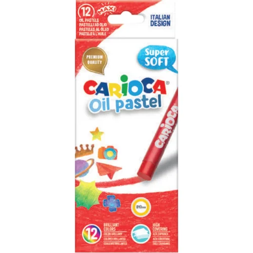 Pack de 12 Lápiz de Color CARIOCA Pastel Oil  (Multicor)