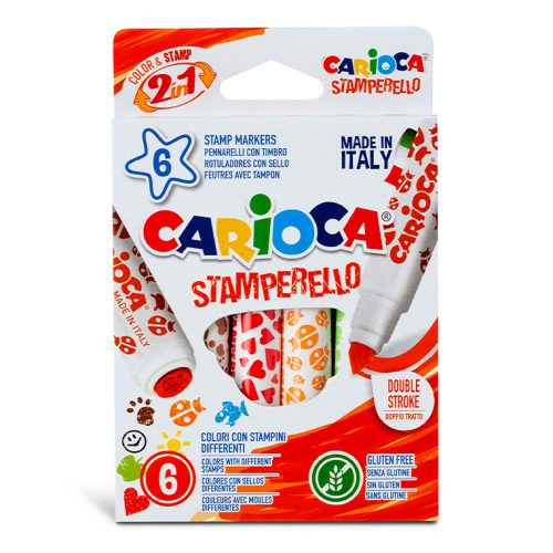 Rotulador carioca stamperello caja 6 unidades colores surtidos