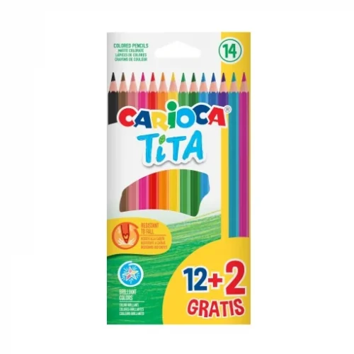 Lápices de colores Carioca Tita, Colores surtidos, Pack de 12 uds