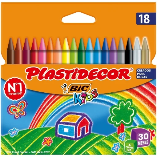 Ceras Bic Plastidecor 18 ud