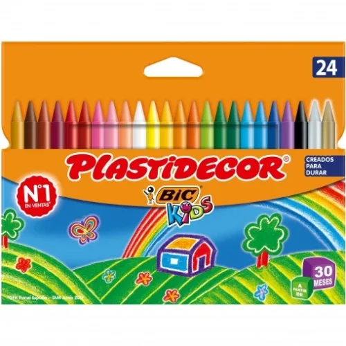 Ceras Bic Plastidecor 24 ud