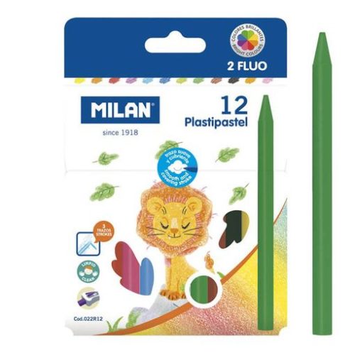 Caja 12 Plastipastel Redondos (contiene 2 Colores Fluo)