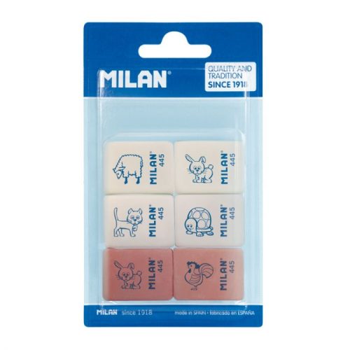 Blíster 6 gomas con dibujos infantiles 445
