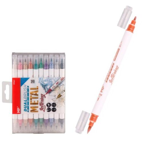 Dam Set 10 Rotuladores Metalizados Doble Punta 16x0,5x0,5 Cm. Color: Multicolor