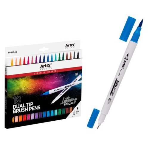 Dam Set Rotuladores Doble Punta Pincel Lettering 18 Uds. Color: Multicolor