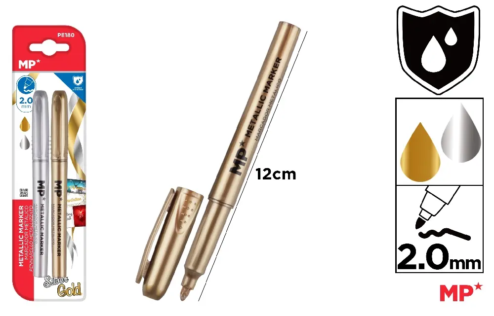 ROTULADOR METALIZADO ORO Y PLATA