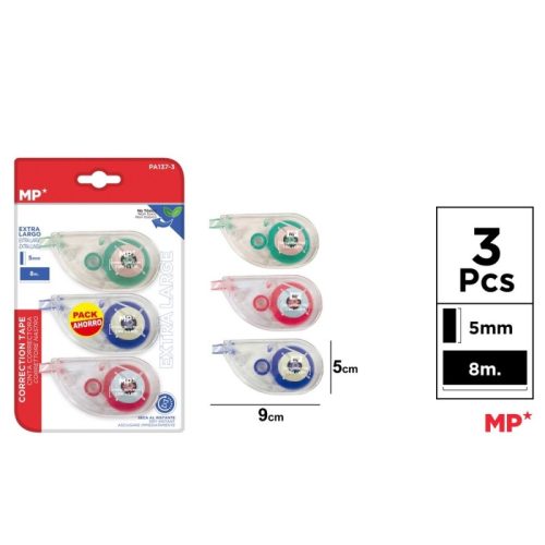 Corrector cinta 5 mm x 8 m pack ahorro