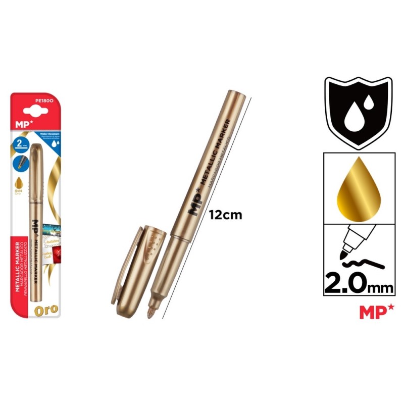 Rotulador metalizado oro
