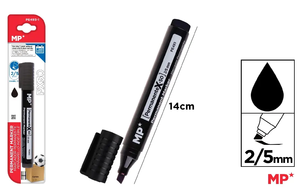 MARCADOR PERMANENTE NO DRY NEGRO.
