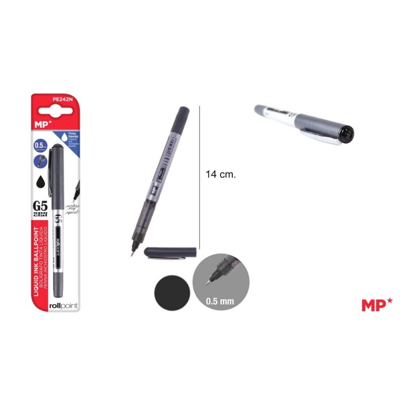 Boligrafo g5 tinta liquida punta ball negro