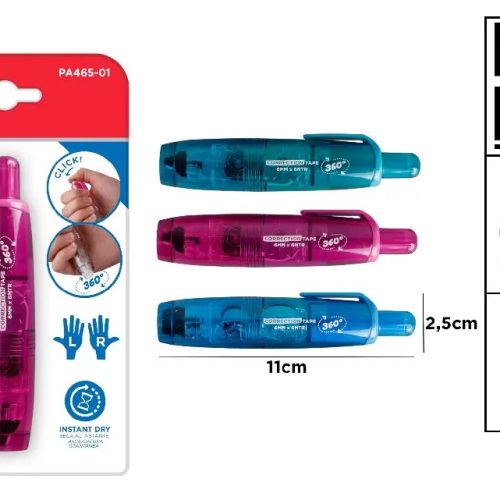 MP Cinta Correctora 6mmx6m Retractil
