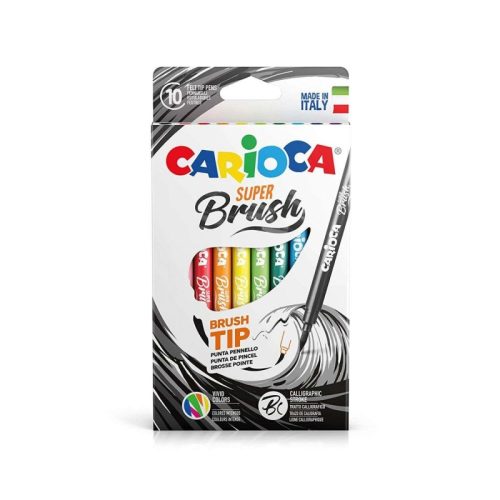 ROTULADOR CARIOCA BRUSH PINCEL 10 COLORES