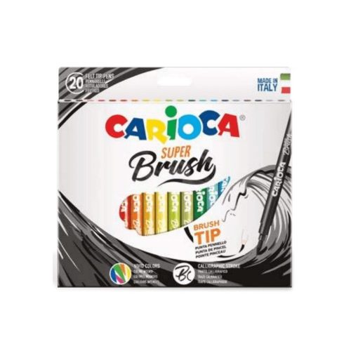 ROTULADOR SUPER BRUSH CARIOCA 20 COLORES