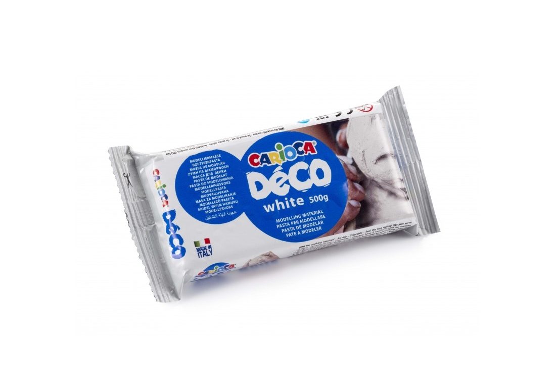 Carioca Deco 500gr Pasta de Modelar - Apta para Todas las Tecnicas de Modelaje - Endurece al Aire sin Coccion - Facil de