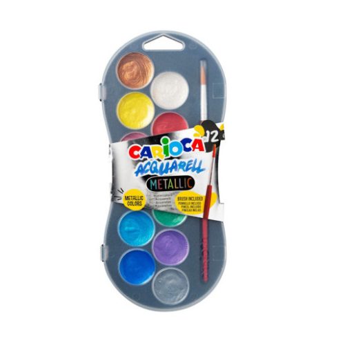 ESTUCHE ACUARELAS METALLIC 12 COLORES CARIOCA 42407