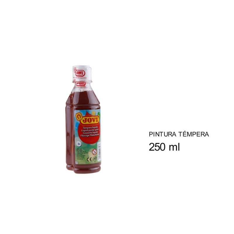 Tempera liquida 250 cc marron jovi