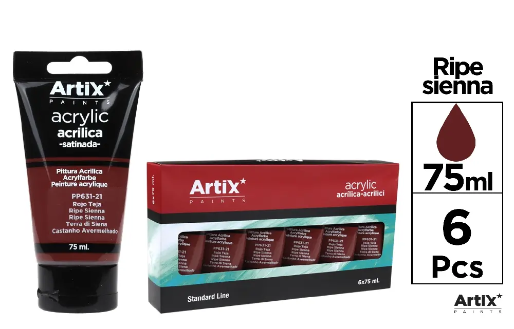 PINTURA ACRÍLICA SIENA 75 ml PP631-21 1 UNIDADES
