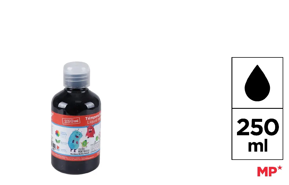 TÉMPERA 250 ml NEGRO