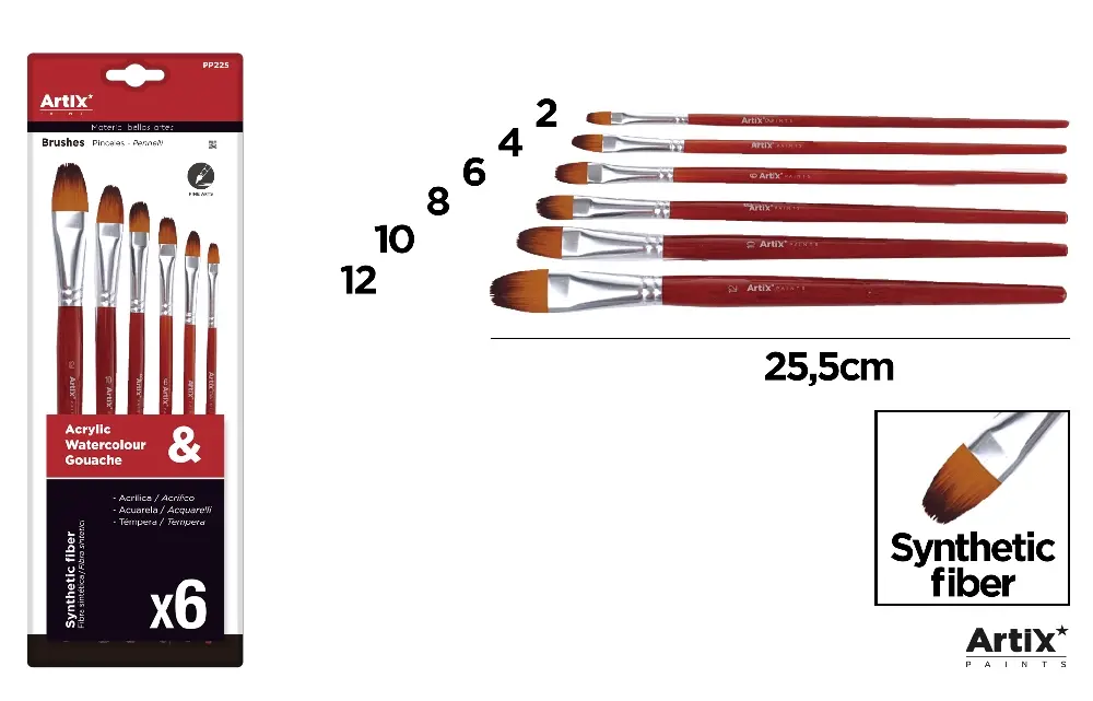 PINCEL PROFESIONAL 6 Uds