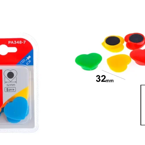 IMÁN CORAZÓN COLORES 5 Uds..